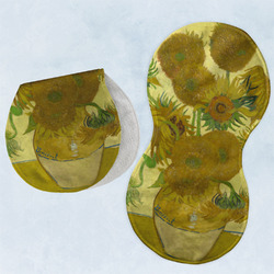 Sunflowers (Van Gogh 1888) Burp Pads - Velour - Set of 2