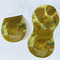 Sunflowers (Van Gogh 1888) Two Peanut Shaped Burps - Open and Folded