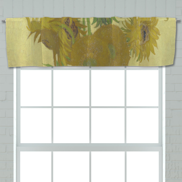 Sunflowers (Van Gogh 1888) Valance - Closeup on window