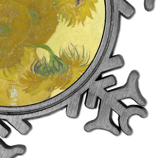 Sunflowers (Van Gogh 1888) Vintage Snowflake - Detail