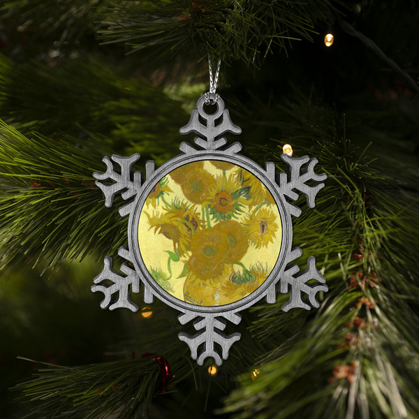 Sunflowers (Van Gogh 1888) Vintage Snowflake - (LIFESTYLE)