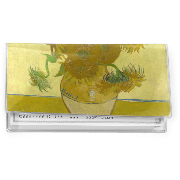 Custom Sunflowers (Van Gogh 1888) Vinyl Checkbook Cover
