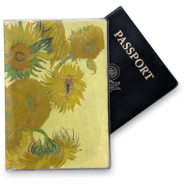 Custom Sunflowers (Van Gogh 1888) Passport Holder - Vinyl Cover
