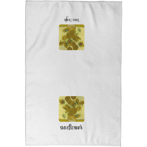 Sunflowers (Van Gogh 1888) Waffle Towel - Partial Print - Approval Image