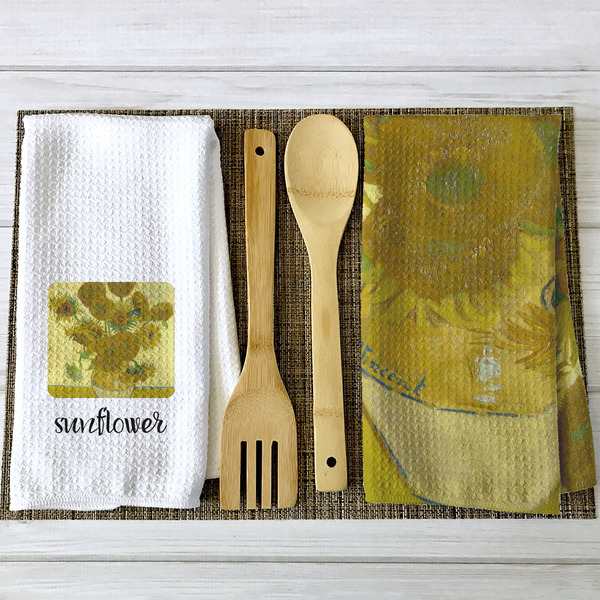 Sunflowers (Van Gogh 1888) Waffle Weave Towels - 2 Print Styles