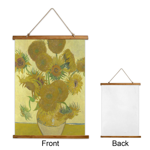 Sunflowers (Van Gogh 1888) Wall Hanging Tapestry - Portrait - Front & Back