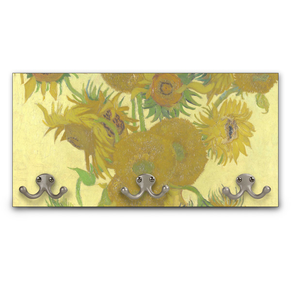 Custom Sunflowers (Van Gogh 1888) Wall Mounted Coat Rack