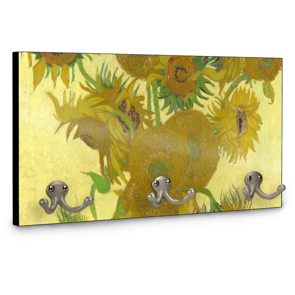 Sunflowers (Van Gogh 1888) Wall Mounted Coat Hanger - Side View