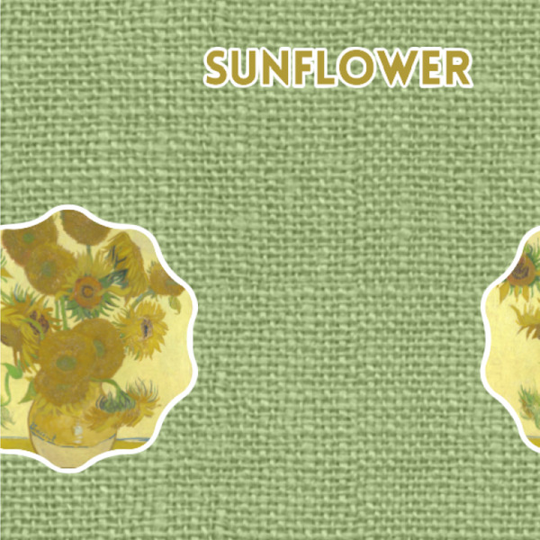 Custom Sunflowers (Van Gogh 1888) Wallpaper & Surface Covering (Water Activated 24"x 24" Sample)
