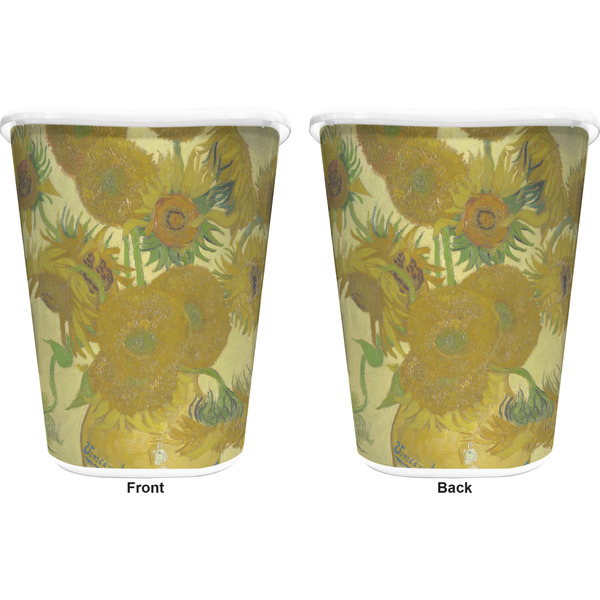 Sunflowers (Van Gogh 1888) Waste Basket - White - Double Sided - Approval
