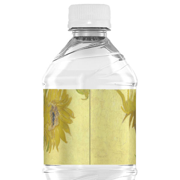 Sunflowers (Van Gogh 1888) Water Bottle Label - Back View