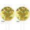 Sunflowers (Van Gogh 1888) White Plastic 4" Food Pick - Round - Double Sided - Front & Back