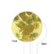 Sunflowers (Van Gogh 1888) White Plastic 4" Food Pick - Round - Single Sided - Front & Back