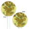 Sunflowers (Van Gogh 1888) White Plastic 5.5" Stir Stick - Double Sided - Round - Front & Back