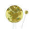 Sunflowers (Van Gogh 1888) White Plastic 5.5" Stir Stick - Round - Closeup