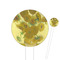 Sunflowers (Van Gogh 1888) White Plastic 6" Food Pick - Round - Closeup