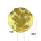 Sunflowers (Van Gogh 1888) White Plastic 6" Food Pick - Round - Single Sided - Front & Back