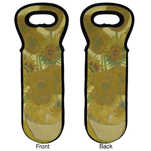 Sunflowers (Van Gogh 1888) Wine Tote Front & Back