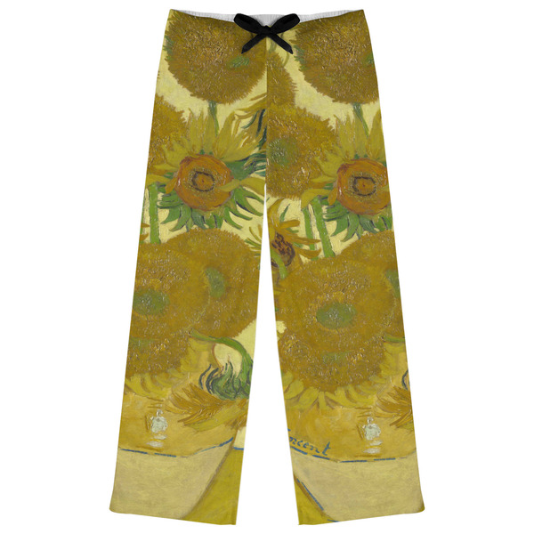 Custom Sunflowers (Van Gogh 1888) Womens Pajama Pants - M