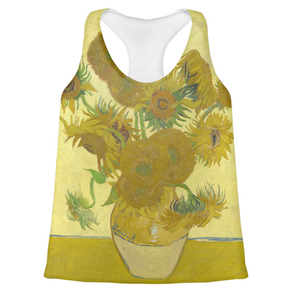 Custom Sunflowers (Van Gogh 1888) Womens Racerback Tank Top