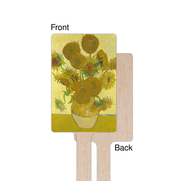 Sunflowers (Van Gogh 1888) Wooden 6.25" Stir Stick - Rectangular - Single - Front & Back