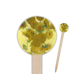 Sunflowers (Van Gogh 1888) Round Wooden Food Picks