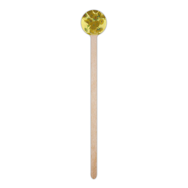 Sunflowers (Van Gogh 1888) Wooden 6" Stir Stick - Round - Single Stick