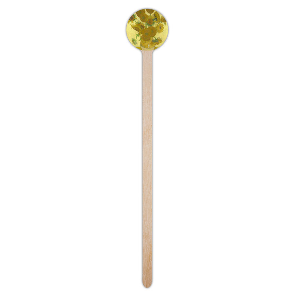 Sunflowers (Van Gogh 1888) Wooden 7.5" Stir Stick - Round - Single Stick