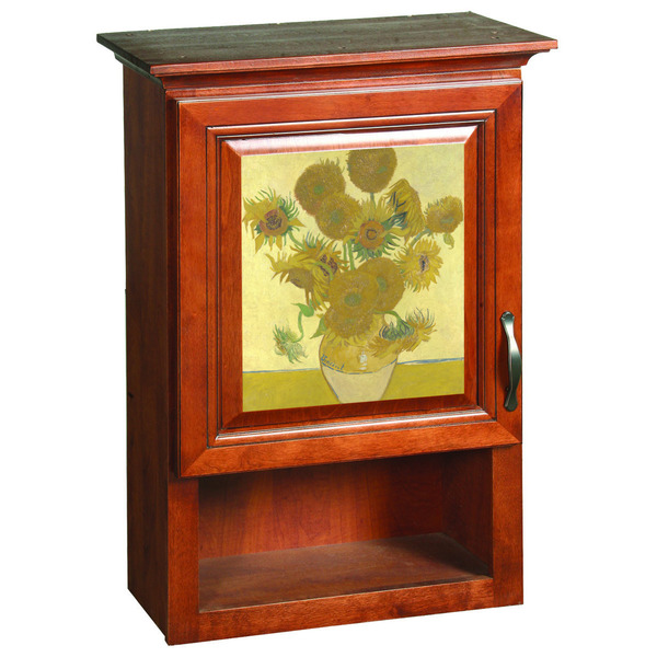 Sunflowers (Van Gogh 1888) Wooden Cabinet Decal (Medium)