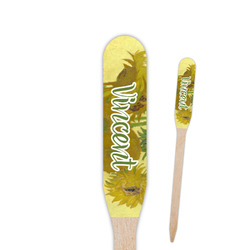 Sunflowers (Van Gogh 1888) Paddle Wooden Food Picks - Double Sided