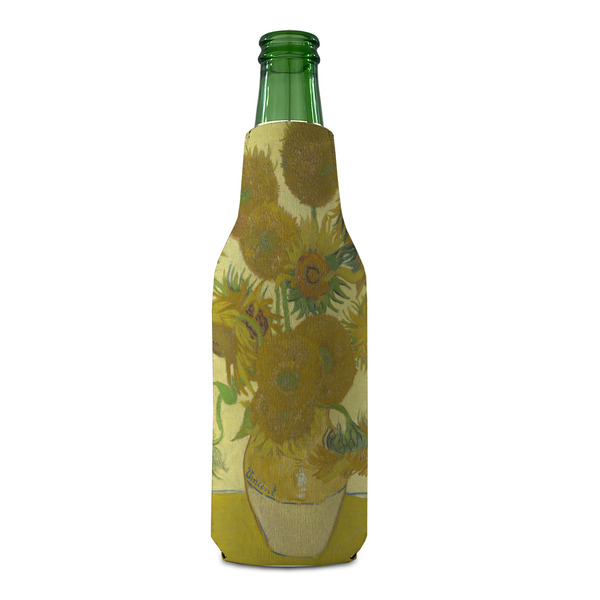 Sunflowers (Van Gogh 1888) Zipper Bottle Cooler - FRONT (bottle)