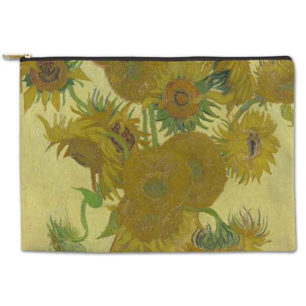 Custom Sunflowers (Van Gogh 1888) Zipper Pouch - Large - 12.5"x8.5"