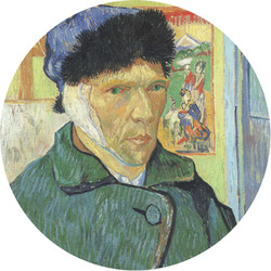 Van Gogh's Self Portrait with Bandaged Ear 1" Multipurpose Round Labels