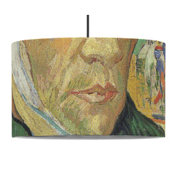 Van Gogh's Self Portrait with Bandaged Ear 12" Drum Pendant Lamp - Fabric