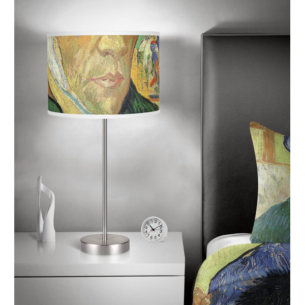 Van Gogh's Self Portrait with Bandaged Ear 13" Drum Lampshade - In Room