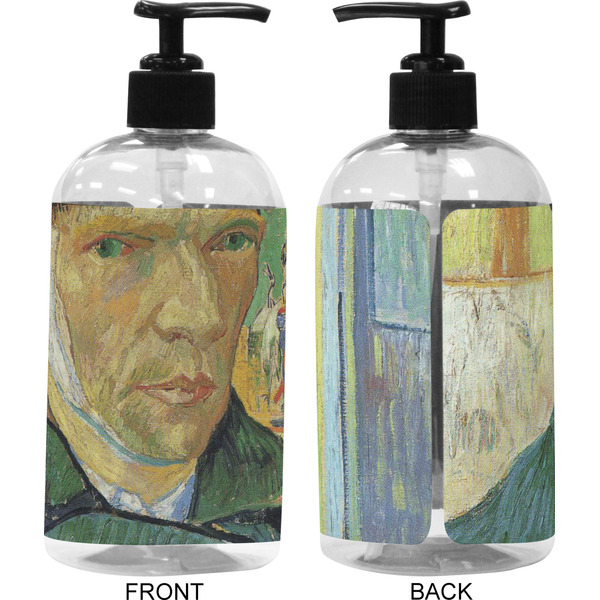 Van Gogh's Self Portrait with Bandaged Ear 16 oz Plastic Liquid Dispenser (Approval) - Black