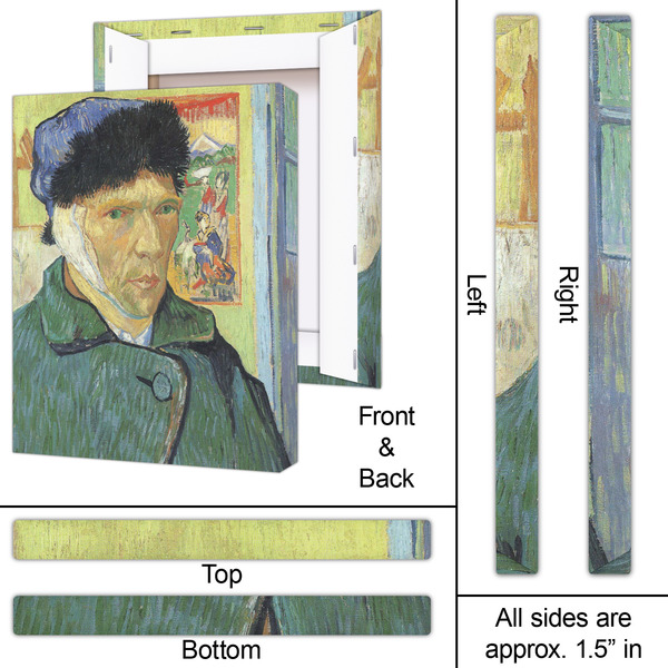 Van Gogh's Self Portrait with Bandaged Ear 16x20 - Canvas Print - Approval