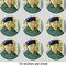 Van Gogh's Self Portrait with Bandaged Ear 2" Multipurpose Round Labels - Sheet
