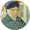 Van Gogh's Self Portrait with Bandaged Ear 2" Multipurpose Round Labels - Single Sticker
