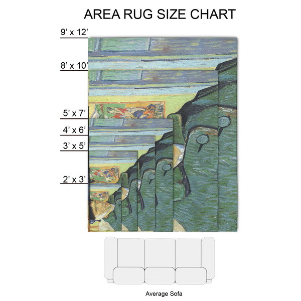 Van Gogh's Self Portrait with Bandaged Ear 2'x3' Indoor Area Rugs - Size Chart
