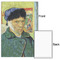 Van Gogh's Self Portrait with Bandaged Ear 20x30 - Matte Poster - Front & Back