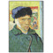 Van Gogh's Self Portrait with Bandaged Ear 20x30 Wood Print - Front View