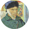 Van Gogh's Self Portrait with Bandaged Ear 3" Multipurpose Round Labels - Single Sticker