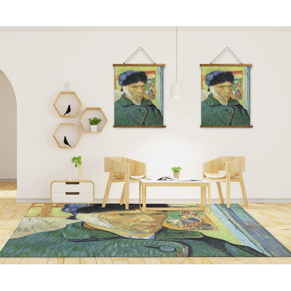 Van Gogh's Self Portrait with Bandaged Ear 8'x10' Indoor Area Rugs - IN CONTEXT