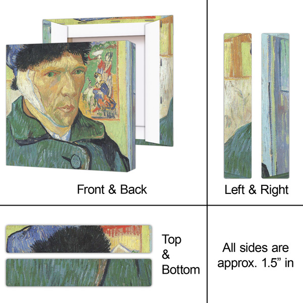 Van Gogh's Self Portrait with Bandaged Ear 8x8 - Canvas Print - Approval