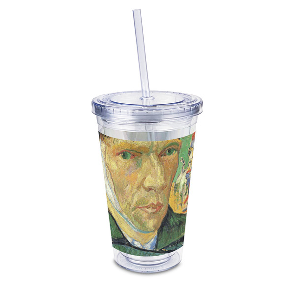 Custom Van Gogh's Self Portrait with Bandaged Ear 16oz Double Wall Acrylic Tumbler with Lid & Straw - Full Print
