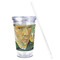 Van Gogh's Self Portrait with Bandaged Ear Acrylic Tumbler - Full Print - Front straw out