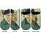 Van Gogh's Self Portrait with Bandaged Ear Adult Ankle Socks - Double Pair - Front and Back - Apvl