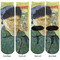 Van Gogh's Self Portrait with Bandaged Ear Adult Crew Socks - Double Pair - Front and Back - Apvl