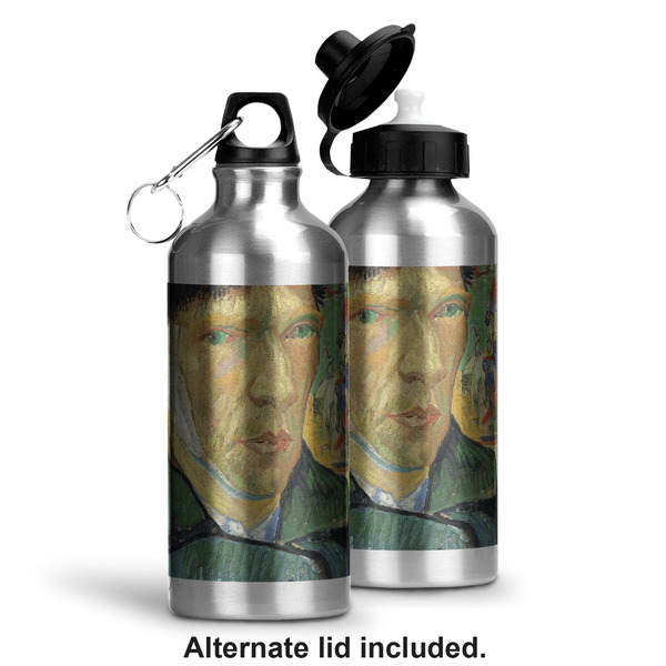 Van Gogh's Self Portrait with Bandaged Ear Aluminum Water Bottle - Alternate lid options